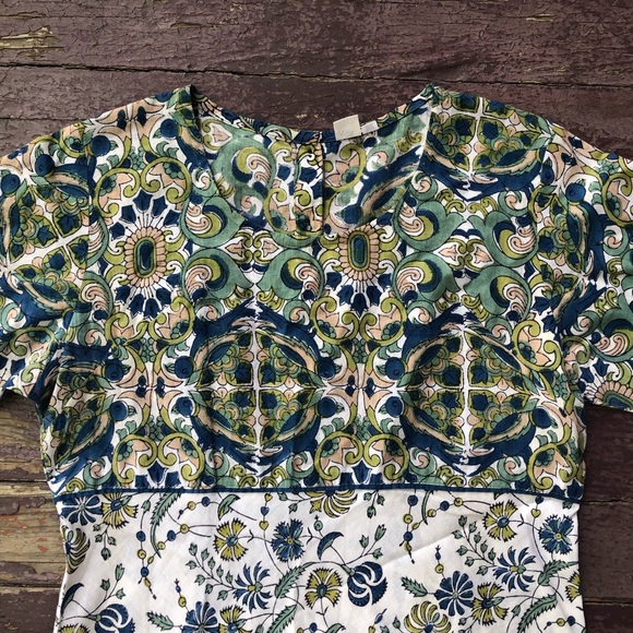 Kilol Floral Midi Dress Wooden Button Back Handkerchief Hem S - Picture 2 of 12